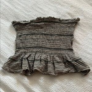 American Eagle Outfitters Black and White Striped Top